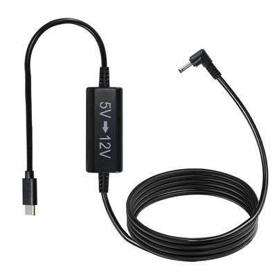 Cavo USB-C a 12V Step-Up con spina a corrente continua ad angolo retto - 5V a 12V cavo convertitore di potenza per router, LED, fotocamera, ventola