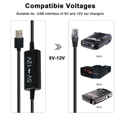 USB a RJ45 Ethernet Power Injector Cable da 5V a 12V Step-Up Converter per telecamera IP, router, Mini POE Device