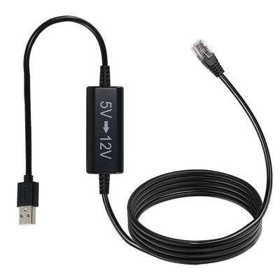 USB a RJ45 Ethernet Power Injector Cable da 5V a 12V Step-Up Converter per telecamera IP, router, Mini POE Device