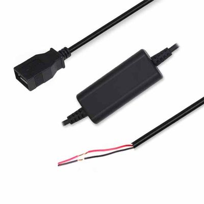 Cavo Step-Up da USB Femmina o Micro USB (ad Angolo Retto) a Morsetti a Coccodrillo / Filo Stagnato / Terminale 5V a 9V/12V Booster di Alimentazione per Fai-da-Te