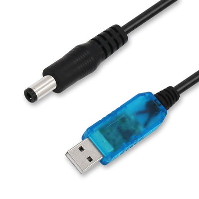 Cavo di alimentazione USB a corrente continua da 5V a 12V con guscio blu/bianco/rosa trasparente - adattatore di potenziamento per router, LED, dispositivo IoT