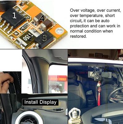 Cavo di alimentazione da 12V con clip a coccodrillo a DC 5.5x2.1mm per strisce LED