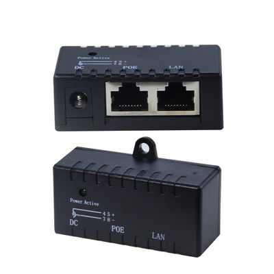 Iniezione PoE attiva - 48V Power Over Ethernet Adapter IEEE 802.3af/at Compatibile per telecamere IP, AP wireless, telefoni VoIP