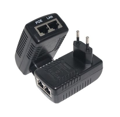Iniettore PoE 48V EU Plug IEEE 802.3af/at per telecamere IP e AP wireless