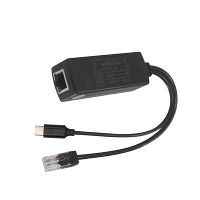 Splitter PoE con uscita USB-C - Convertitore Power Over Ethernet da 48V a 5V/9V/12V per Tablet, Telefono, Raspberry Pi, Dispositivi USB-C