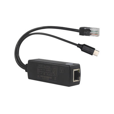Splitter PoE con uscita USB-C - Convertitore Power Over Ethernet da 48V a 5V/9V/12V per Tablet, Telefono, Raspberry Pi, Dispositivi USB-C