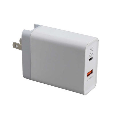 Caricabatterie a parete a 2 porte ¥ 45W Adapter di ricarica veloce con usb-c e usb-a per telefono, tablet, laptop, uso domestico e di viaggio