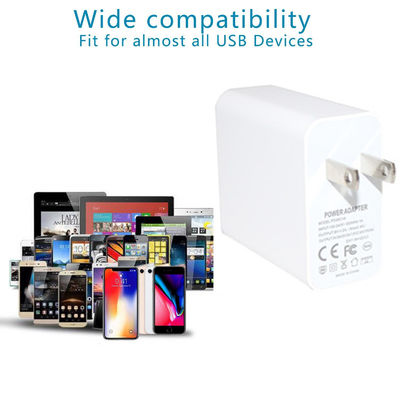 Caricabatterie a parete a 2 porte ¥ 45W Adapter di ricarica veloce con usb-c e usb-a per telefono, tablet, laptop, uso domestico e di viaggio