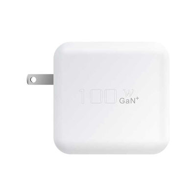 US Plug 100W USB-C Wall Charger ️ 2-Pin High Power Adapter per computer portatili, tablet, telefoni, dispositivi di tipo C (100 ️ 240V Input)