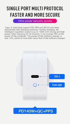 AU Plug 140W USB-C Wall Charger   High Power 2-Pin Adapter per computer portatili, tablet, telefoni, dispositivi di tipo C (100  240V Input)
