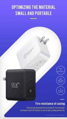 Caricabatterie da parete US a 2 pin con singola porta USB-C, uscita ad alta velocità da 140 W, adattatore di ricarica rapida per laptop/cellulare