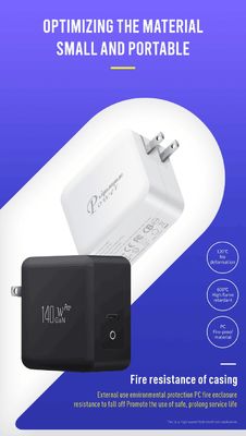 US 2-Pin Wall Charger con doppia porta USB-C, uscita ad alta velocità da 120W, adattatore di ricarica veloce per laptop / tablet
