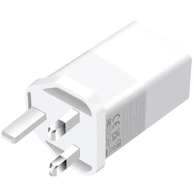 Caricabatterie da parete UK a 2 pin con porte USB-C e USB-A, adattatore di alimentazione a doppia porta ad alta velocità da 65 W per laptop/telefono/tablet