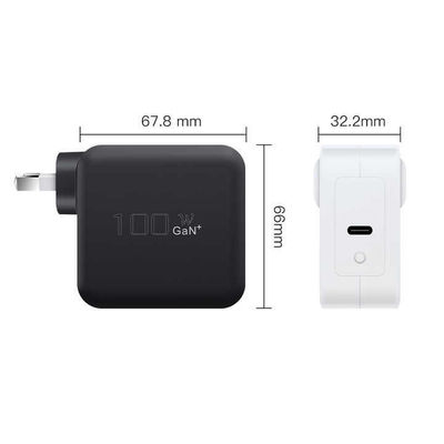 Caricabatterie a parete USB-C a 2 pin, 100W di uscita ad alta velocità Adaptatore di alimentazione tipo C per laptop, tablet, dispositivi mobili