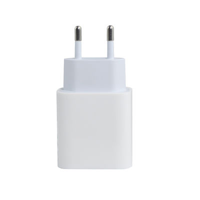 Caricabatterie da parete EU a 2 pin con porte USB-C e USB-A, adattatore di alimentazione compatto a doppia porta da 20 W per la ricarica di telefoni e tablet