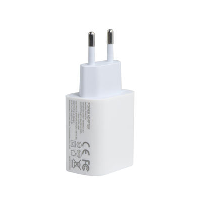 Caricabatterie da parete EU a 2 pin con porte USB-C e USB-A, adattatore di alimentazione compatto a doppia porta da 20 W per la ricarica di telefoni e tablet
