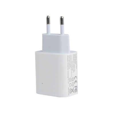 Caricabatterie da parete EU a 2 pin con porte USB-C e USB-A, adattatore di alimentazione compatto a doppia porta da 20 W per la ricarica di telefoni e tablet