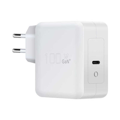 EU 2-Pin USB-C Wall Charger, 100W High-Speed Type-C Power Adapter per computer portatili, tablet e dispositivi mobili
