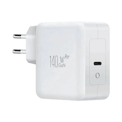 EU 2-Pin USB-C Wall Charger, 140W High-Speed Type-C Power Adapter per laptop, tablet e dispositivi mobili ad alta potenza