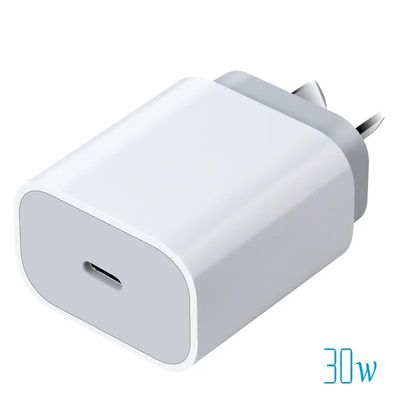 Caricabatterie da muro USB-C a 2 pin AU, adattatore di alimentazione Type-C rapido da 30W per smartphone, tablet e piccoli laptop