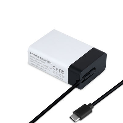 Adattatore di alimentazione USB-C da 60W con cavo fisso, Caricabatterie da parete Type-C ad alta velocità per laptop, tablet e smartphone