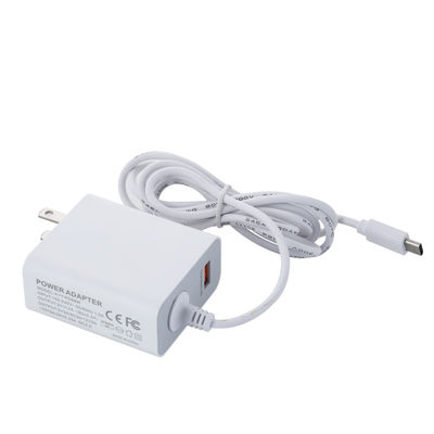 Caricabatterie da parete USB-C US da 60W con cavo fisso, adattatore di alimentazione Type-C ad alta velocità per smartphone, tablet e laptop