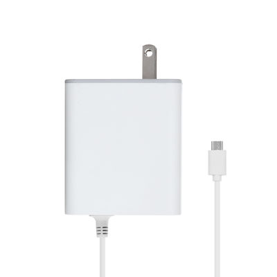Caricabatterie da parete USB-C US da 60W con cavo fisso, adattatore di alimentazione Type-C ad alta velocità per smartphone, tablet e laptop