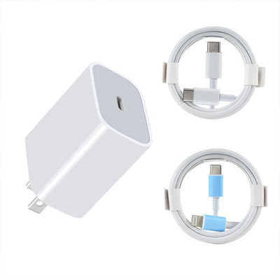20W USB-C e USB-A US Wall Charger con cavo, Fast Charging Power Adapter per smartphone e tablet