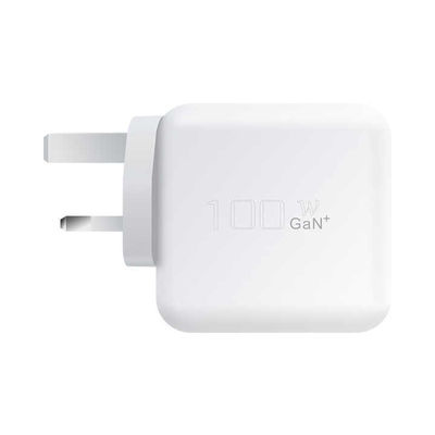 Caricabatterie USB-C UK a 2 pin con doppie porte, adattatore di alimentazione tipo C ad alta velocità da 100 W per laptop, tablet e smartphone
