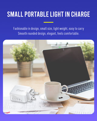 Caricabatterie USB-C UK a 2 pin con doppie porte, adattatore di alimentazione tipo C ad alta velocità da 100 W per laptop, tablet e smartphone
