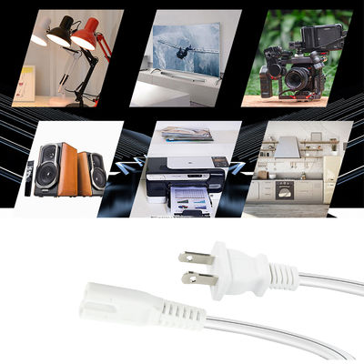 QIUCABLE TV Power Cord - 2Pack 10FT 2 Prong Non Polarized Plug NEMA 1-15P to C7 Figura 8 Corde di alimentazione di ricambio (B0D7RKLTSJ)