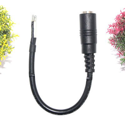 Presa di alimentazione CC ad angolo retto 5,5x2,1 mm Jack femmina a cavo con filo stagnato