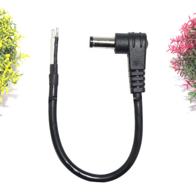 Presa di alimentazione CC ad angolo retto 5,5x2,1 mm Jack femmina a cavo con filo stagnato
