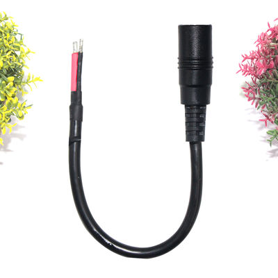 Presa di alimentazione CC ad angolo retto 5,5x2,1 mm Jack femmina a cavo con filo stagnato