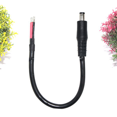 Presa di alimentazione CC ad angolo retto 5,5x2,1 mm Jack femmina a cavo con filo stagnato