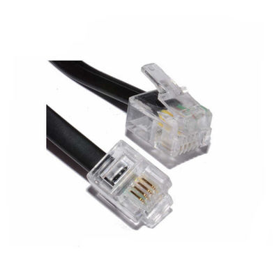 RJ11 Telephone Extension Cable - 2P4C/4P4C Wire for Landline Phone, Fax, DSL Modem, Wall Jack, Home or Office Use