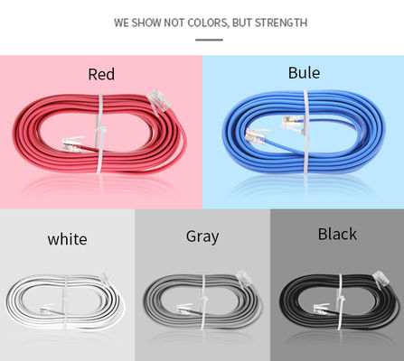 Cavo di prolunga telefonica RJ11 6P4C con connettori placcati oro 15ft 25ft 50ft