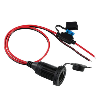 Presa accendisigari 12V 24V a cavo con filo stagnato e fusibile in linea