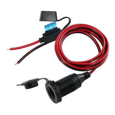 Presa accendisigari 12V 24V a cavo con filo stagnato e fusibile in linea