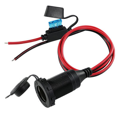 Presa accendisigari 12V 24V a cavo con filo stagnato e fusibile in linea