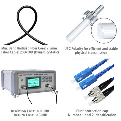 ST a SC Duplex OM3 Multimode Fiber Patch Cable 50/125μm