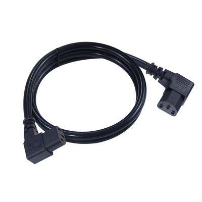 Corde di estensione di alimentazione da C13 a C13 ad angolo retto per il monitor del server PDU