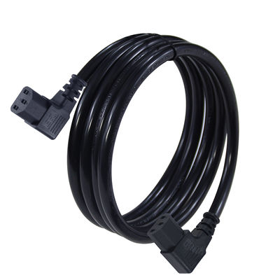Corde di estensione di alimentazione da C13 a C13 ad angolo retto per il monitor del server PDU