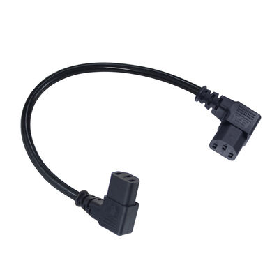 Corde di estensione di alimentazione da C13 a C13 ad angolo retto per il monitor del server PDU