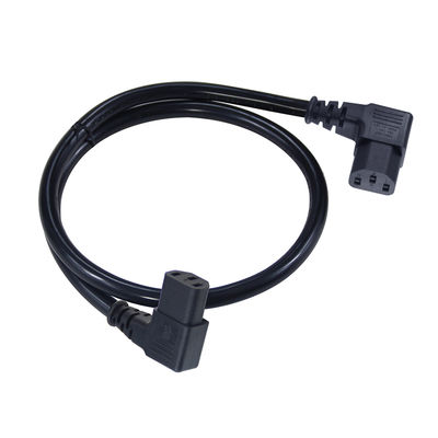 Corde di estensione di alimentazione da C13 a C13 ad angolo retto per il monitor del server PDU