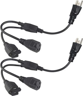 NEMA 5-15P a 4-way US Outlet Power Splitter Cord 125V 15A