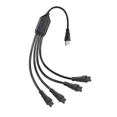 Cavo sdoppiatore di alimentazione NEMA 5-15P a 4 vie IEC C5 per laptop