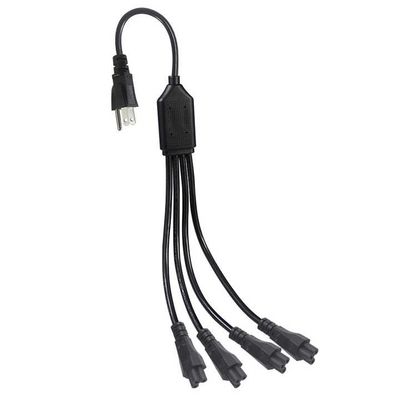 Cavo sdoppiatore di alimentazione NEMA 5-15P a 4 vie IEC C5 per laptop