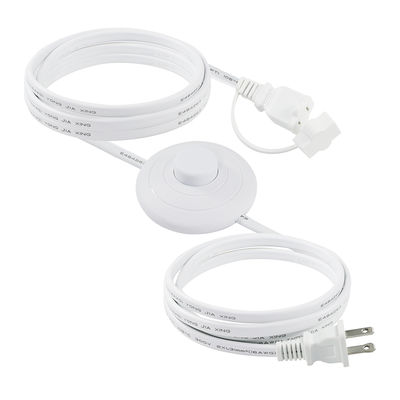 Cavo di prolunga con presa di corrente statunitense NEMA 1-15P con interruttore a pedale - Cavo di controllo a gradini in linea per lampada, luce da scrivania, uso domestico