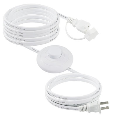 Cavo di prolunga con presa di corrente statunitense NEMA 1-15P con interruttore a pedale - Cavo di controllo a gradini in linea per lampada, luce da scrivania, uso domestico